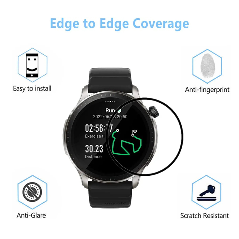 HD Curvo Anti-Scratch Filme pa - Smartwatch Screen Film avaliação e preço
